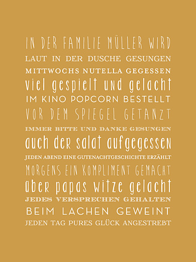 Poster klein Unsere familie gelb - Seite 1 Poster klein Unsere familie gelb - Seite 1