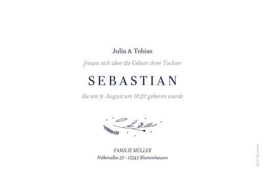 Geburtskarten Liebliches blattwerk fotos gold blau - Seite 2 Geburtskarten Liebliches blattwerk fotos gold blau - Seite 2