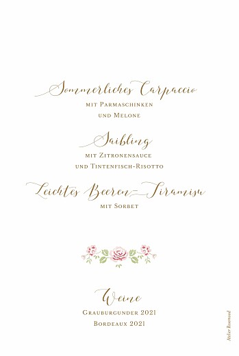 Menükarten Taufe Rosenkranz weiß Menükarten Taufe Rosenkranz weiß