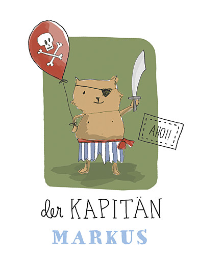 Poster klein Pirat grün - Seite 1 Poster klein Pirat grün - Seite 1