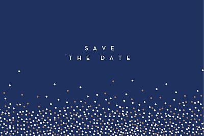 Save-the-Date Karten Confetti blau finition Save-the-Date Karten Confetti blau finition
