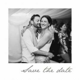 Save-the-Date Karten Kleines Polaroid Weiß