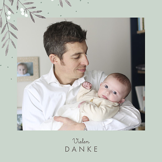 Mini Dankeskarten Kleine zweige grün Mini Dankeskarten Kleine zweige grün