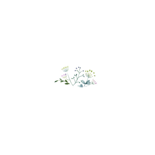 Beilegekarte Wildblumen Quadrat Rosa - Rückseite