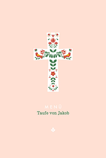 Menükarten Taufe Tauffest rot Menükarten Taufe Tauffest rot