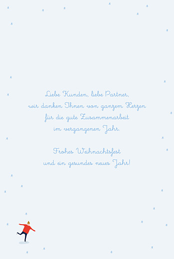 Weihnachtskarten geschäftlich Winterspaß (Klappkarte) Blau - Seite 3 Weihnachtskarten geschäftlich Winterspaß (Klappkarte) Blau - Seite 3