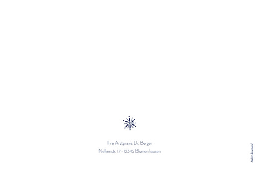 Weihnachtskarten geschäftlich Wintertage (Klappkarte) Blau - Seite 4