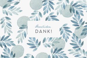 Dankeskarten Hochzeit Sommernacht (Gold) Blau Dankeskarten Hochzeit Sommernacht (Gold) Blau