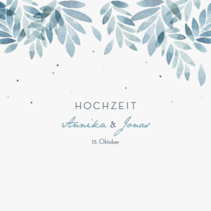 Hochzeitseinladungen Sommernacht (gold) blau Hochzeitseinladungen Sommernacht (gold) blau