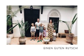 Weihnachtskarten Edle Funken (Gold) Blau