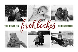 Weihnachtskarten klassisch von herzen weiß Weihnachtskarten klassisch von herzen weiß