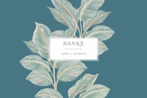 Dankeskarten Hochzeit Calathea Blue Dankeskarten Hochzeit Calathea Blue