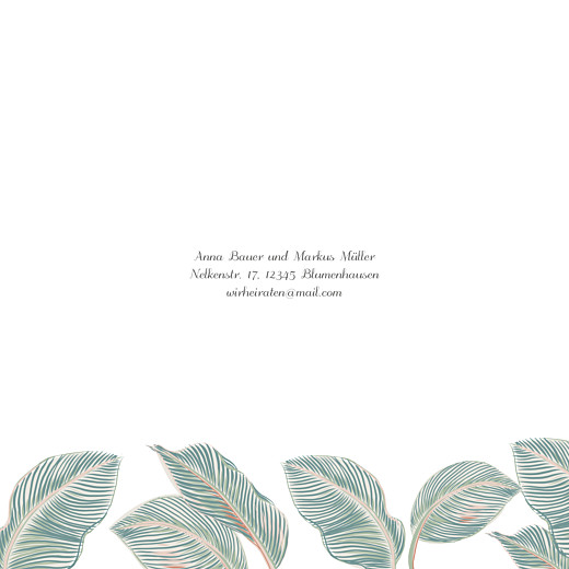 Hochzeitseinladungen Calathea (klappkarte) blau - Seite 2 Hochzeitseinladungen Calathea (klappkarte) blau - Seite 2