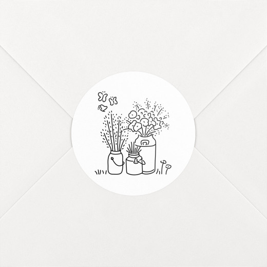 Aufkleber Hochzeit Sommerhochzeit Weiß - Ansicht 1 Aufkleber Hochzeit Sommerhochzeit Weiß - Ansicht 1