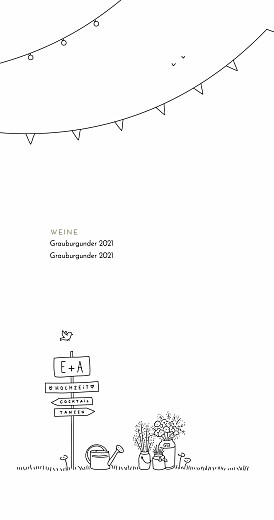 Menükarte Sommerhochzeit Klappkarte Weiß - Seite 2 Menükarte Sommerhochzeit Klappkarte Weiß - Seite 2