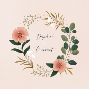 Hochzeitseinladungen Daphné (Klappkarte) Frühling