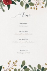 Menükarte Hochzeit Daphné Winter Menükarte Hochzeit Daphné Winter