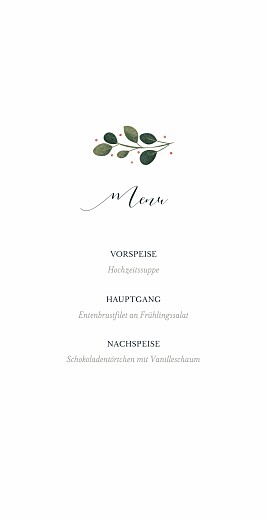 Menükarte Hochzeit Daphné (Klappkarte) Winter - Seite 3 Menükarte Hochzeit Daphné (Klappkarte) Winter - Seite 3