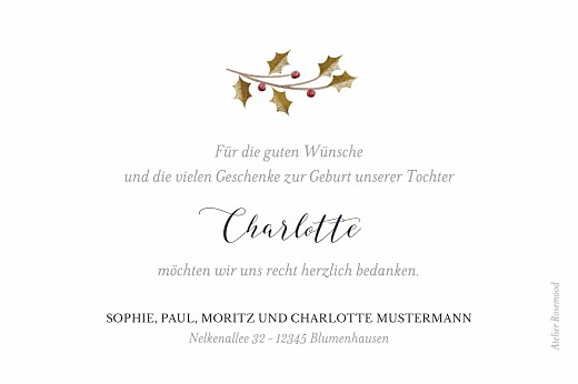Dankeskarten Daphné winter - Seite 2 Dankeskarten Daphné winter - Seite 2