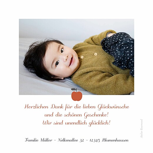 Dankeskarten Kleine Fruchte Rosemood