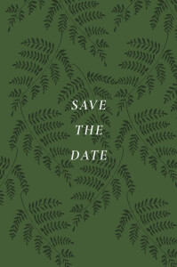 Save-the-Date Karten Blättertanz Grün Save-the-Date Karten Blättertanz Grün