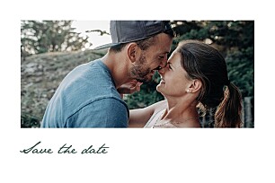 Save-the-date karten mit foto eucalyptus weiss Save-the-date karten mit foto eucalyptus weiss