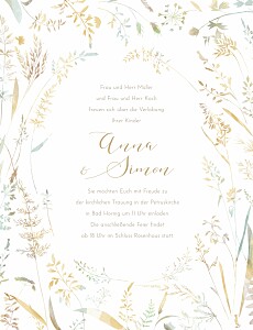 Hochzeitseinladungen grün sommerwiese hoch sand Hochzeitseinladungen grün sommerwiese hoch sand