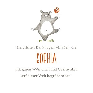 Dankeskarten tiertanz weiss Dankeskarten tiertanz weiss