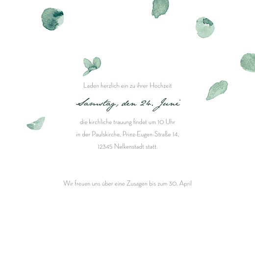 Hochzeitseinladungen Eucalyptus Klappkarte Weiß - Seite 3 Hochzeitseinladungen Eucalyptus Klappkarte Weiß - Seite 3