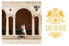Save-the-Date Karten Papel Picado Orange Save-the-Date Karten Papel Picado Orange