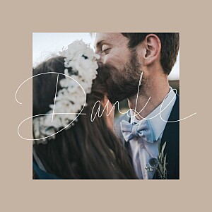 Dankeskarten hochzeit mit 2 fotos und mehr filigran (klappkarte) beige Dankeskarten hochzeit mit 2 fotos und mehr filigran (klappkarte) beige