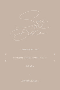Save-the-date karten ohne foto filigran graubraun Save-the-date karten ohne foto filigran graubraun