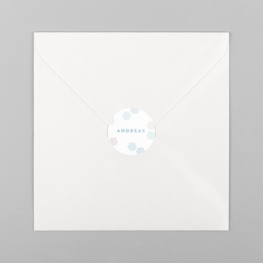 Aufkleber Geburt Hexagone blau - Ansicht 1 Aufkleber Geburt Hexagone blau - Ansicht 1
