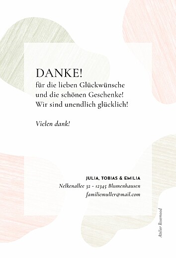 Dankeskarten Farbspiel rosa - Seite 2 Dankeskarten Farbspiel rosa - Seite 2