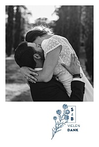 Dankeskarten hochzeit mit foto laure de sagazan weiß Dankeskarten hochzeit mit foto laure de sagazan weiß