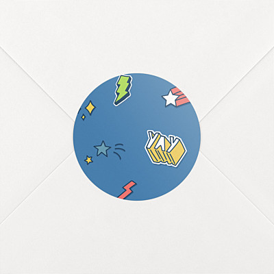 Aufkleber geburt superheld comic blau Aufkleber geburt superheld comic blau