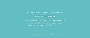 Hochzeitseinladungen blau klassisch (panorama) türkis Hochzeitseinladungen blau klassisch (panorama) türkis