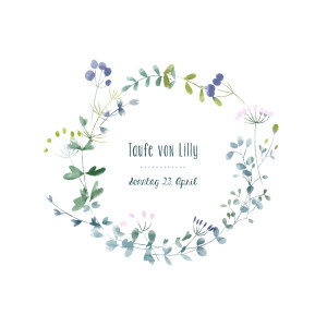 Taufeinladungen Wildblumen Violett Taufeinladungen Wildblumen Violett