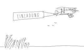 Geburtstagseinladungen Flugbanner Weiß