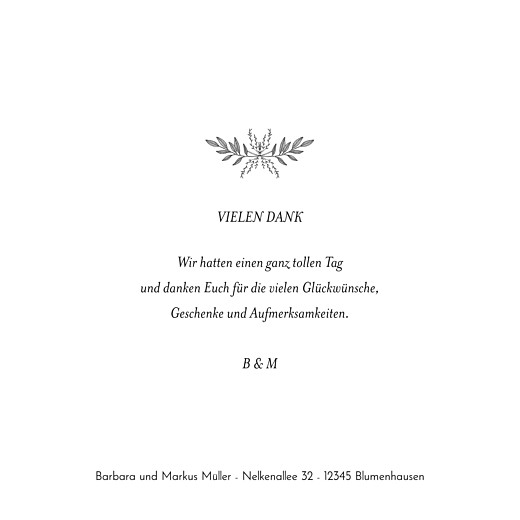 Dankeskarten Hochzeit Blütenspiegelung grün - Seite 3 Dankeskarten Hochzeit Blütenspiegelung grün - Seite 3