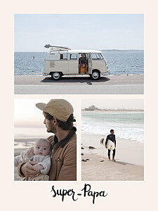 Poster klein super-papa beige Poster klein super-papa beige