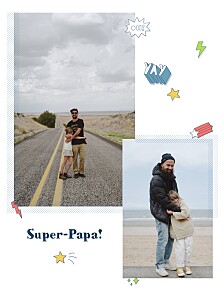 Poster klein super family (hoch) weiß Poster klein super family (hoch) weiß