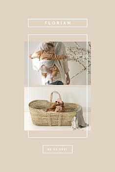 Geburtskarten nordic hoch beige Geburtskarten nordic hoch beige