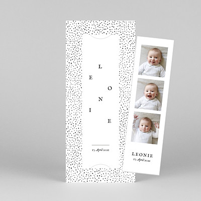 Geburtskarten design little dots (fotostreifen) rosa Geburtskarten design little dots (fotostreifen) rosa