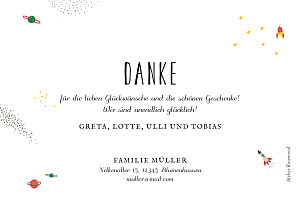 Dankeskarten originell es war einmal...weltraum Dankeskarten originell es war einmal...weltraum