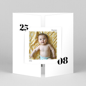 Geburtskarten Zeitgeist (Duo) Weiß