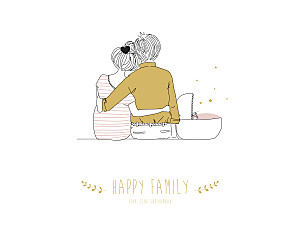 Poster klein lovely family rosa Poster klein lovely family rosa
