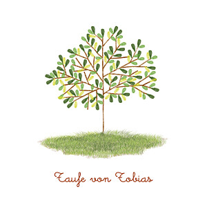 Dankeskarten modern baum grün Dankeskarten modern baum grün