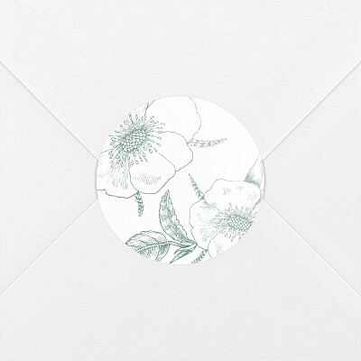 Aufkleber hochzeit floralie grün Aufkleber hochzeit floralie grün