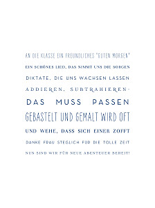 Poster groß danke frau lehrerin! weiß Poster groß danke frau lehrerin! weiß
